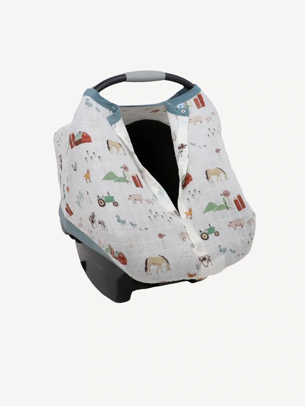 Little Unicorn Cotton Muslin Seat Canopy Farmyard print